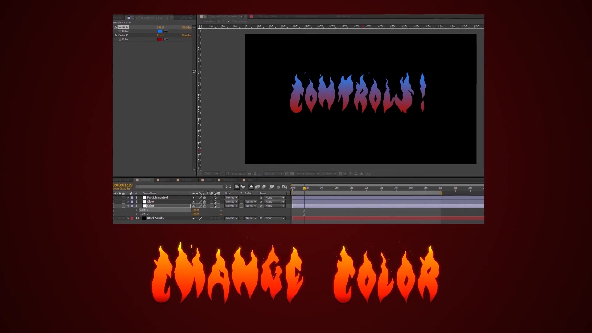 Vector Flame Text Videohive 21623737 After Effects Image 5
