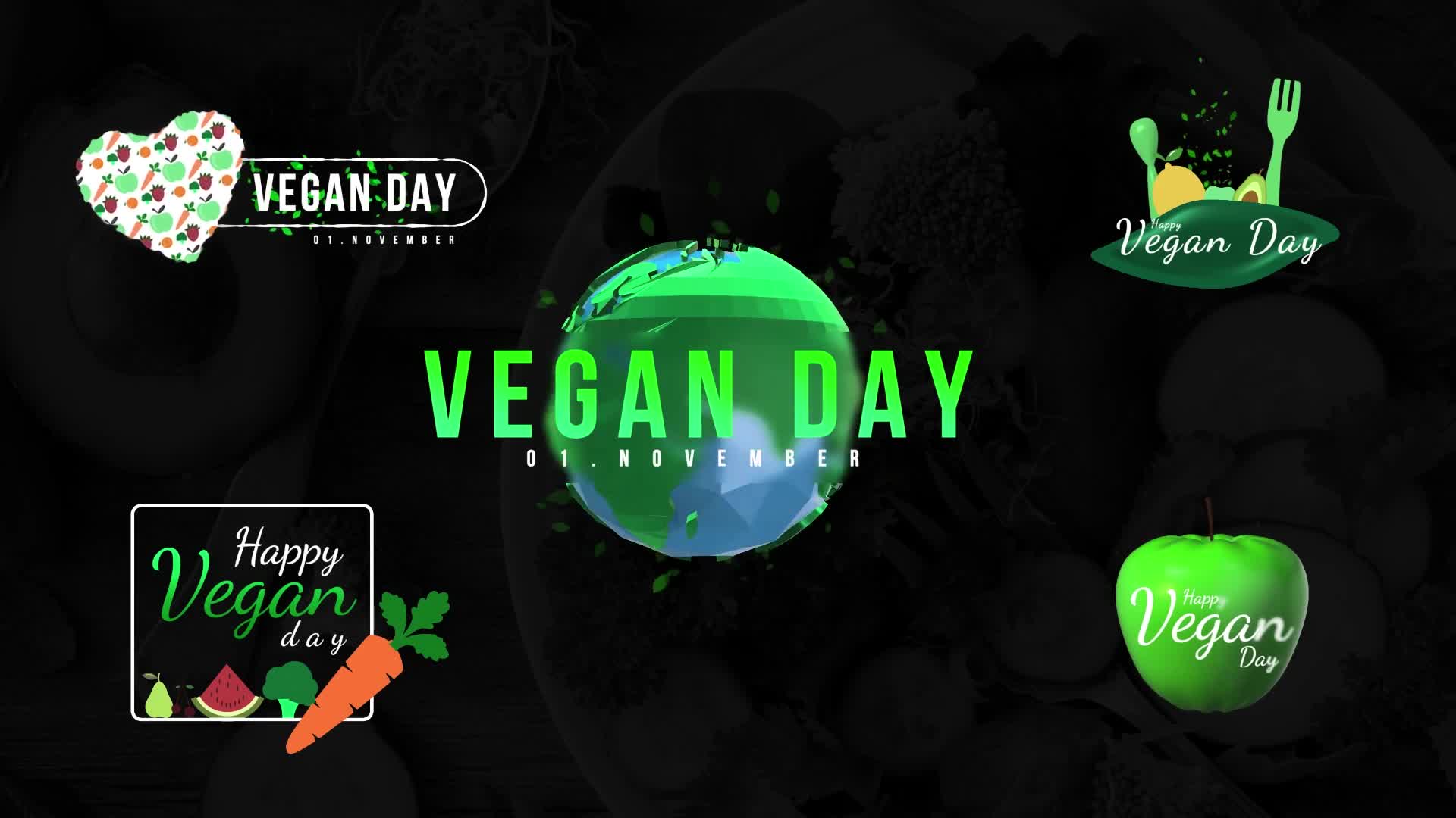 Vegan Day Titles Videohive 33932004 Apple Motion Image 1
