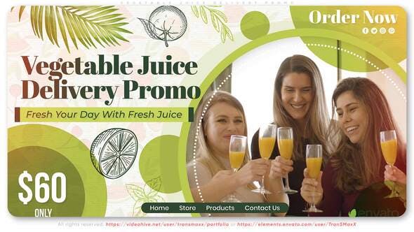 Vegetable Juice Delivery Promo - Videohive 32950801 Download
