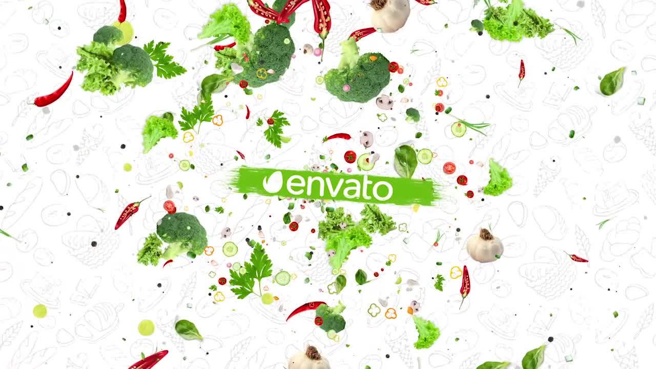 Vegetarian Food Menu Videohive 20477461 After Effects Image 1