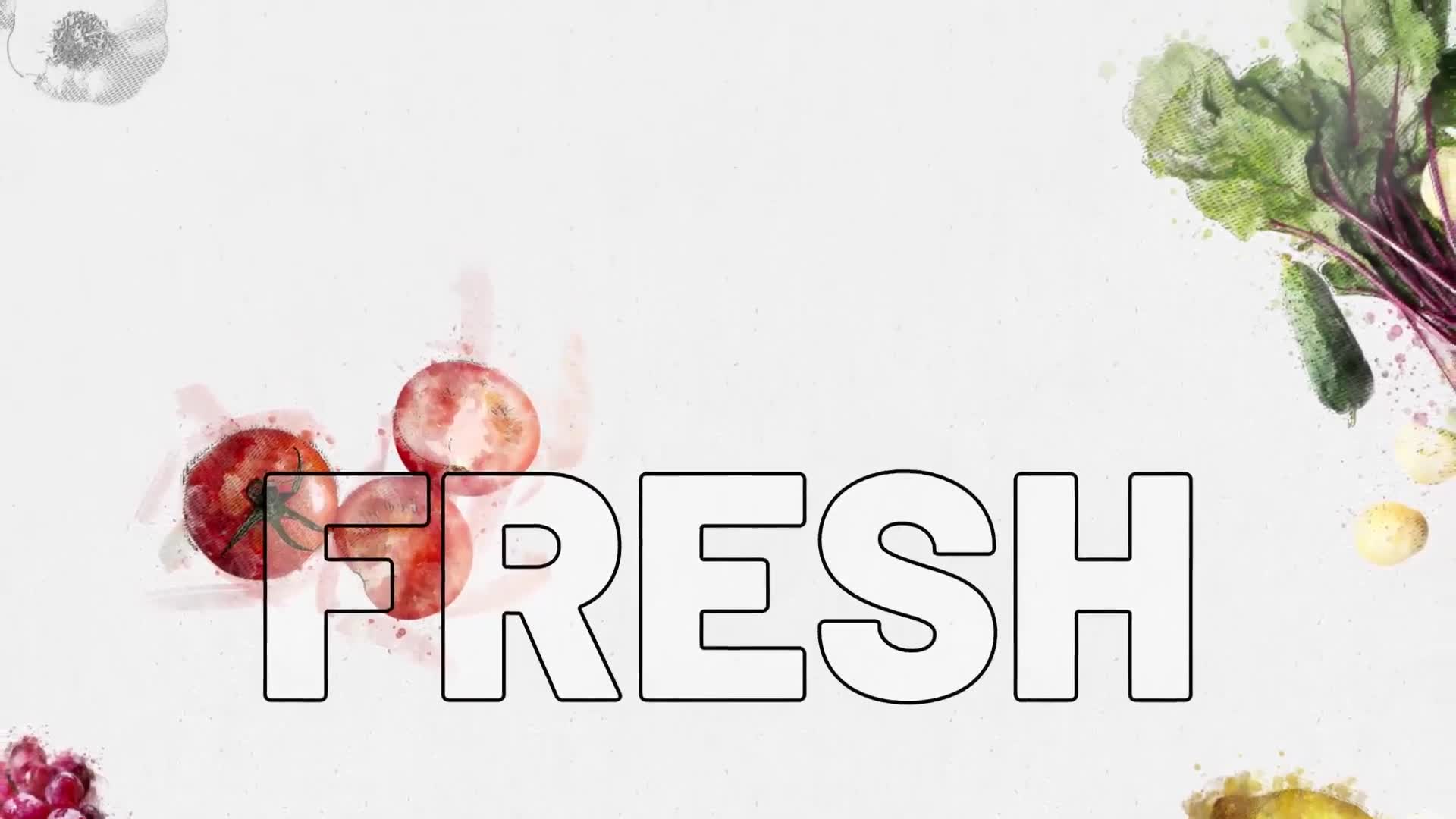 Vegetarian Fresh Food Logo Videohive 28422952 After Effects Image 2