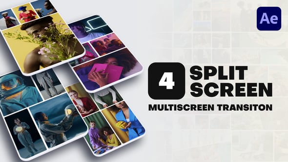 Vertical Multiscreen Transition 4 Split Screen - Videohive 56852995 Download