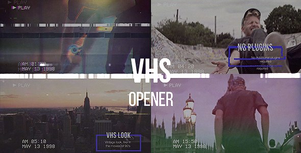 VHS Opener // Modern Glitch Slideshow - Download Videohive 19618435