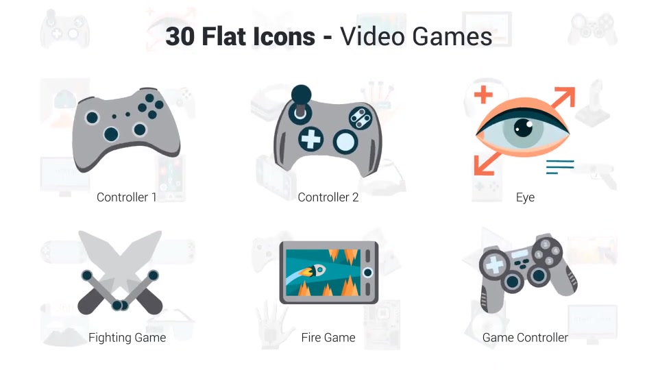 Video Games Icons Videohive 37716257 After Effects Image 8