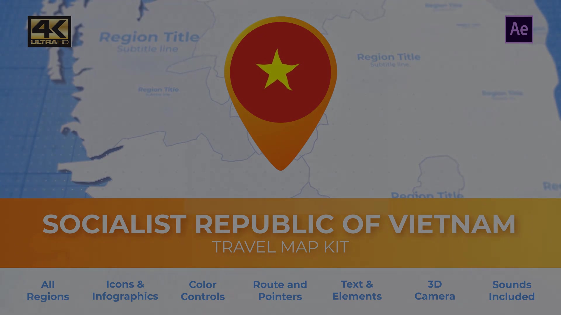 Vietnam Map Socialist Republic of Vietnam Travel Map Videohive 30486264 After Effects Image 13