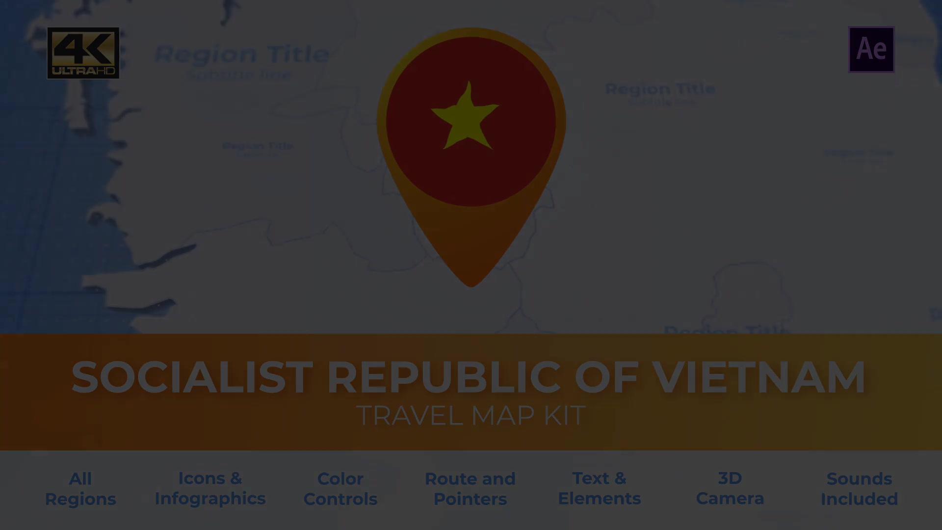 Vietnam Map Socialist Republic of Vietnam Travel Map Videohive 30486264 After Effects Image 6