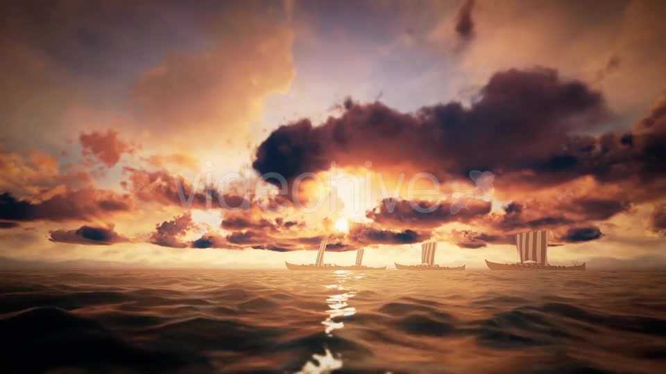 Viking Ships Sunset - Download Videohive 19039111