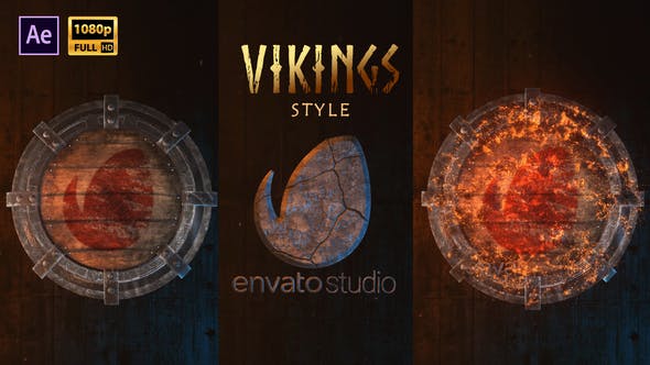 Vikings Style Cinematic Shield Logo Reveal - Download 24003501 Videohive