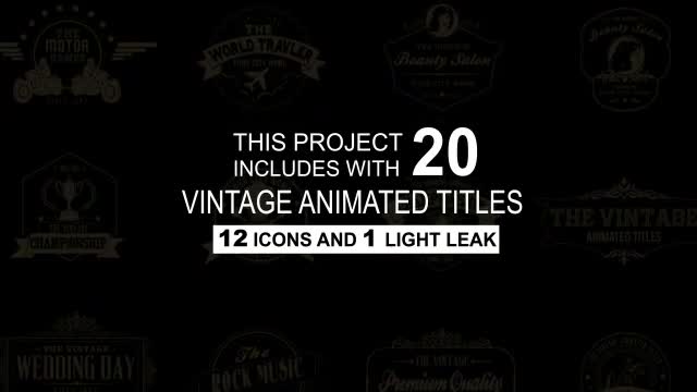 Vintage Animated Title Pack Videohive 6576282 After Effects Image 1