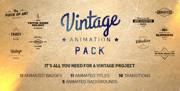 Vintage Animation Pack - Download Videohive 10050370