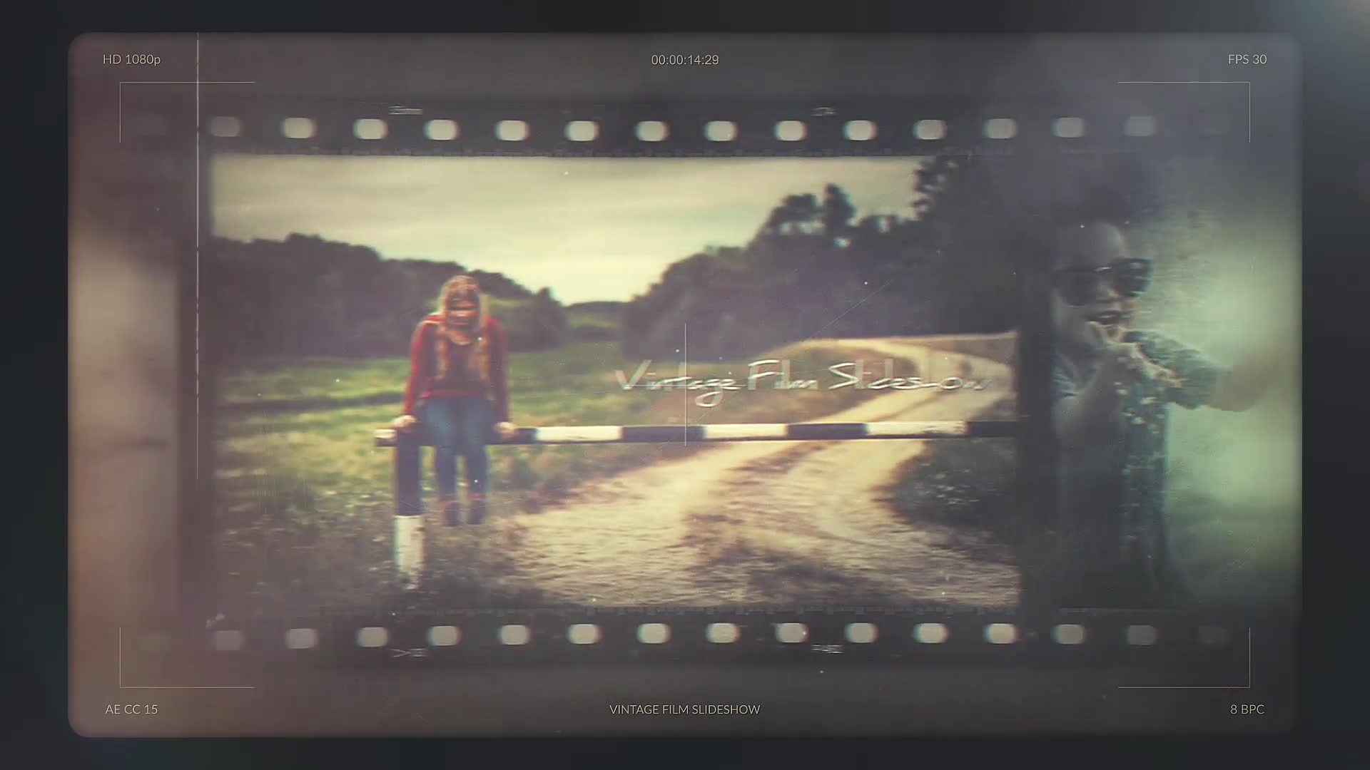 after effects vintage frame slideshow template free download