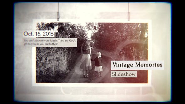 Vintage Memories Slideshow - Videohive 23354348 Download
