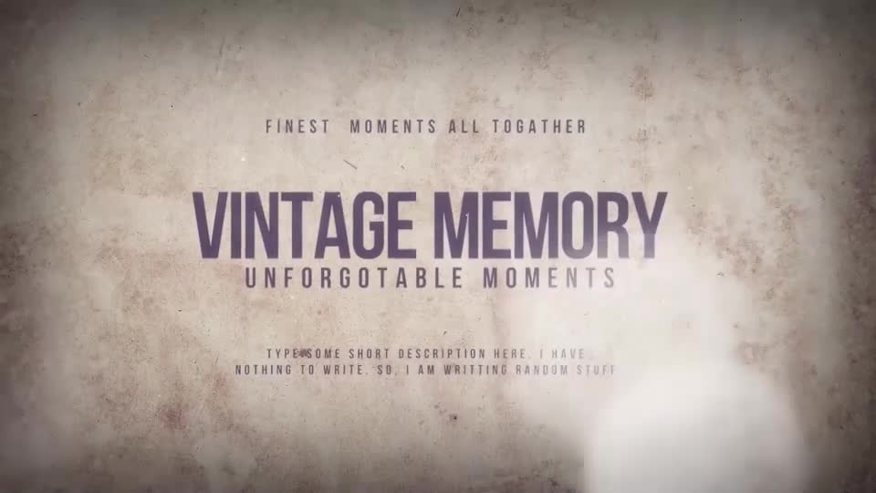 Vintage Memory - Download Videohive 21719012