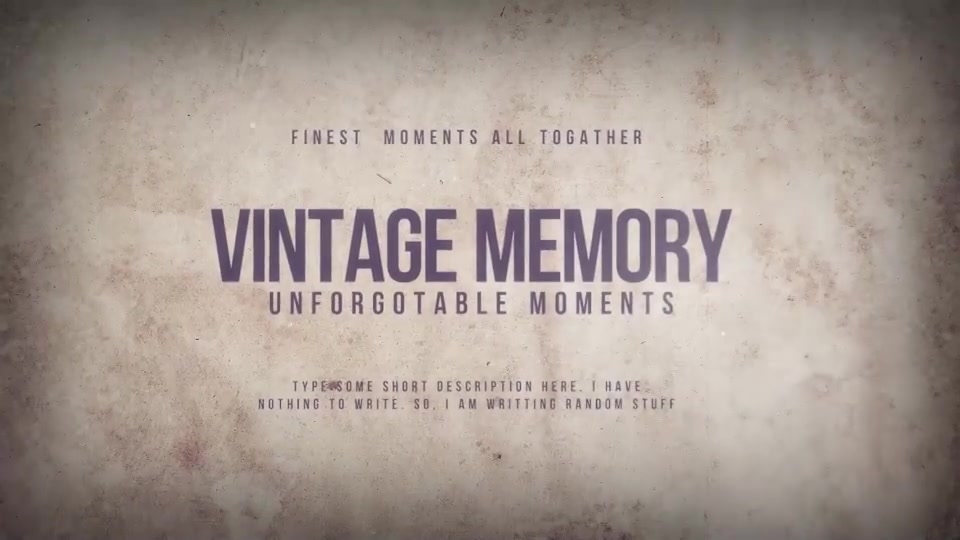 Vintage Memory - Download Videohive 21719012