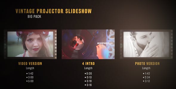 Vintage Projector Slideshow Big Pack - Videohive Download 20069857