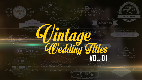 Vintage Wedding Titles vol. 01 - Download Videohive 10979823