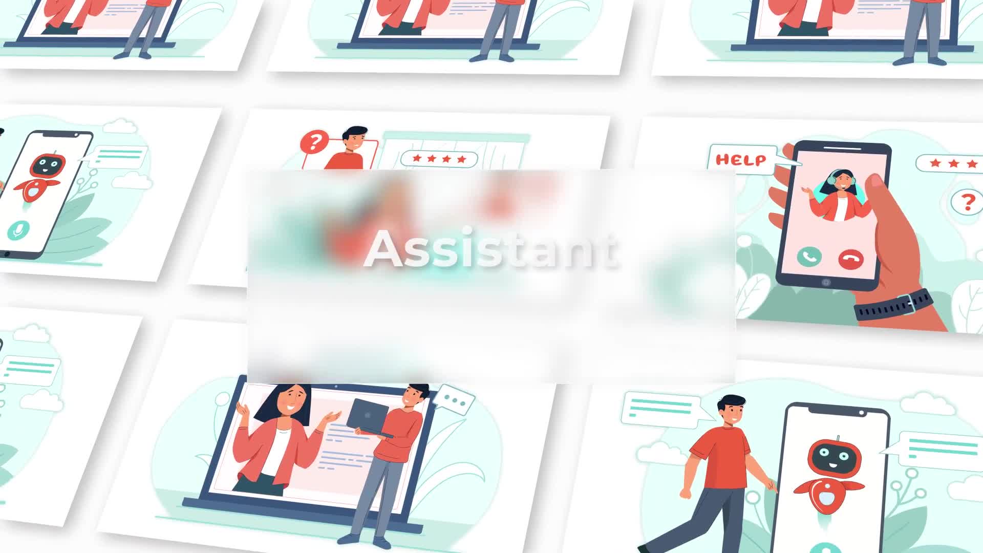 Virtual Assistant Animation Scene Pack Videohive 36886874 After Effects Image 1