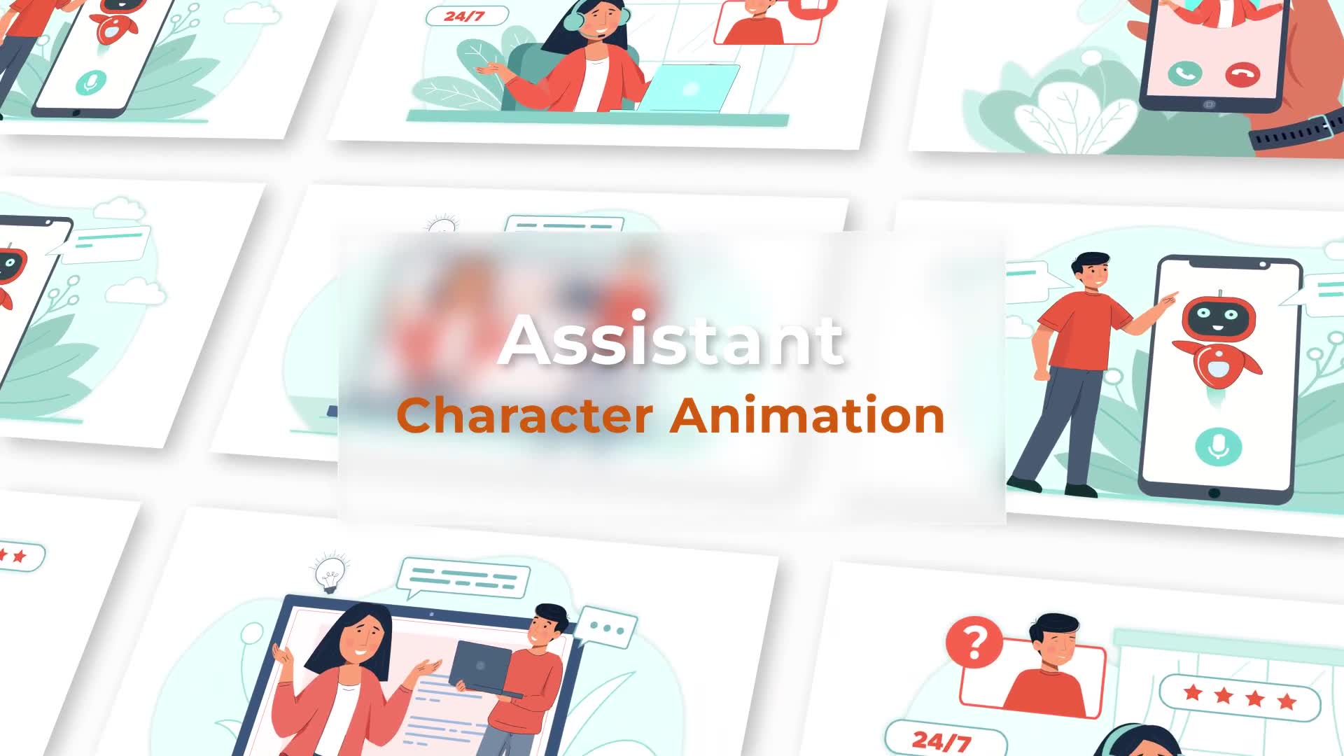 Virtual Assistant Animation Scene Pack Videohive 36886874 After Effects Image 2