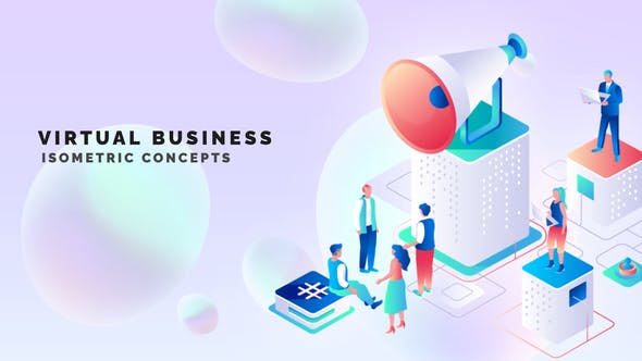 Virtual business Isometric Concept - 33526638 Videohive Download