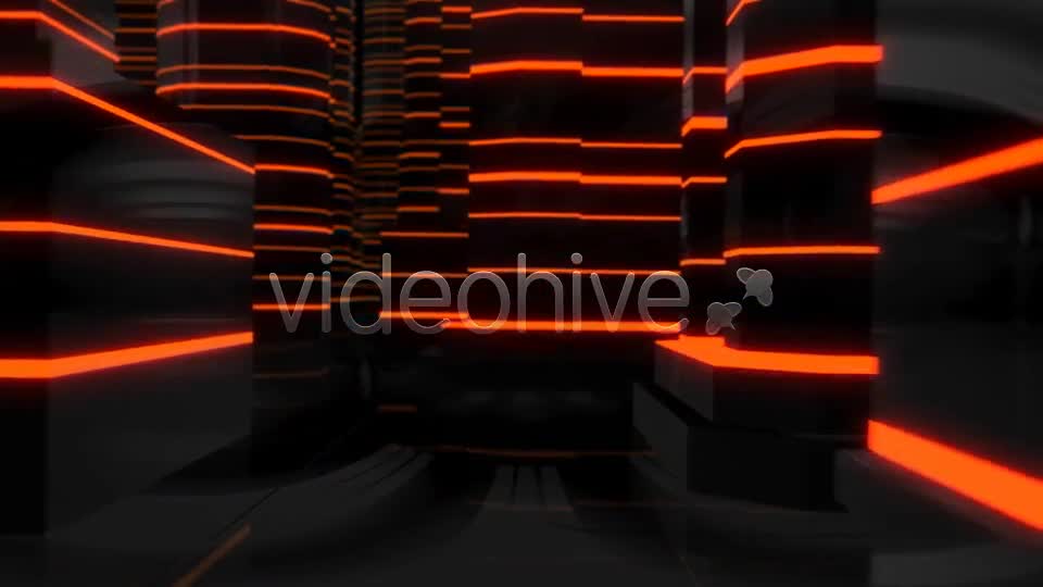 Virtual City Flight Through Glowing Lines Videohive 6660120 Motion Graphics Image 1