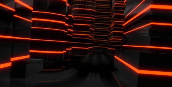 Virtual City Flight Through Glowing Lines - 6660120 Download Videohive