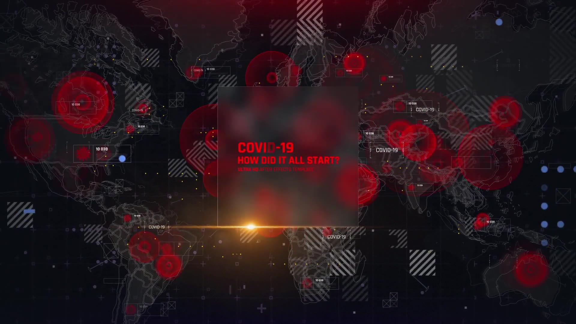 Virus Map Intro/ Corona Virus Covid 19/ DNA/ HUD UI/ Medical Digital Opener/ Pandemic/ World Terror Videohive 26088745 After Effects Image 2