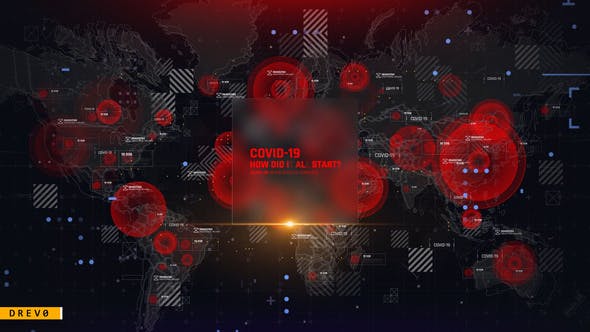 Virus Map Intro/ Corona Virus Covid 19/ DNA/ HUD UI/ Medical Digital Opener/ Pandemic/ World Terror - Download 26088745 Videohive