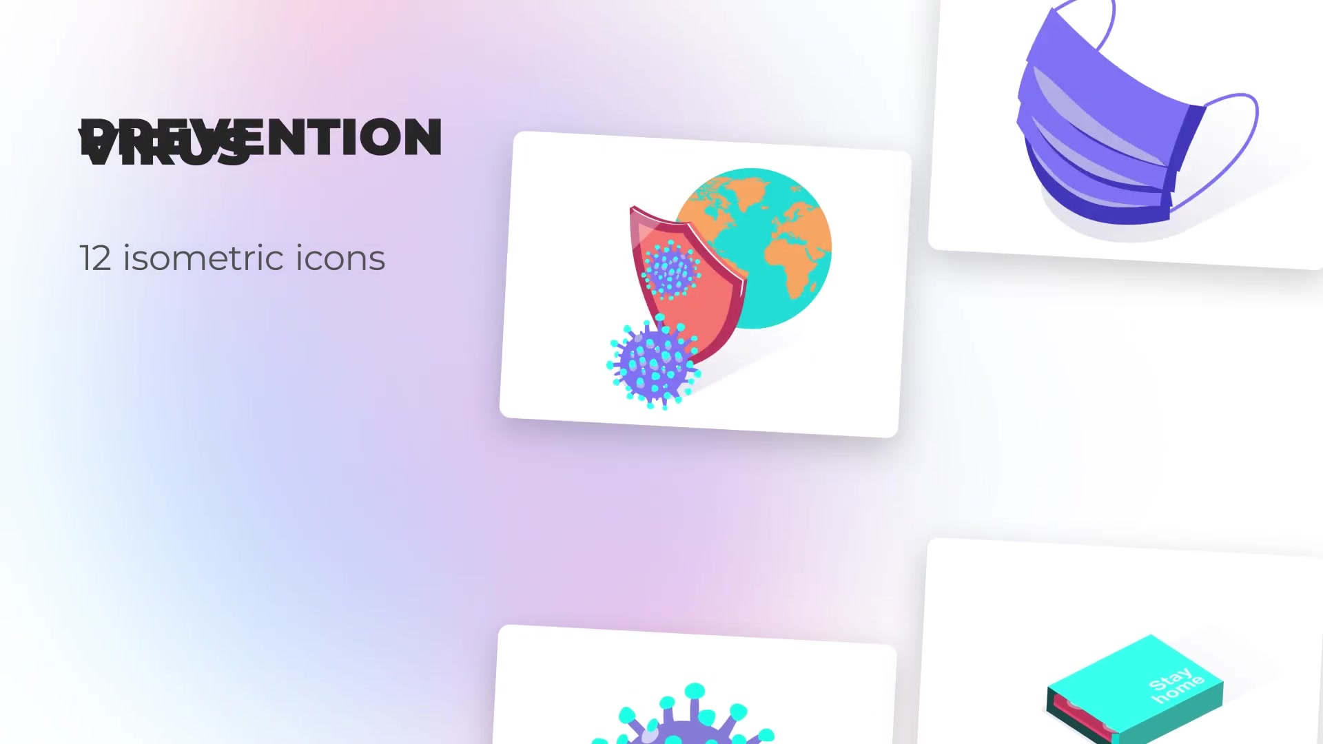 Virus prevention Isometric Icons Videohive 39427627 After Effects Image 4