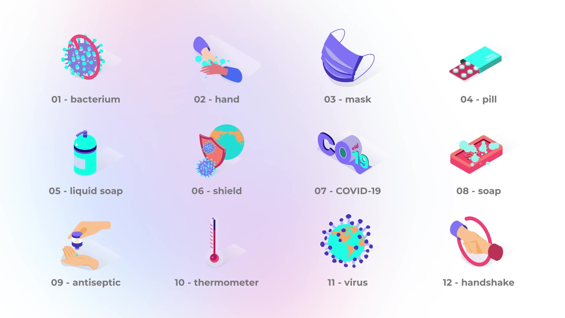 Virus prevention Isometric Icons Videohive 39427627 After Effects Image 7