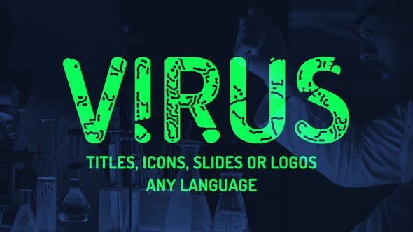 Virus titles, logo, icons reveal. Instagram stories presets. - Videohive Download 25737875
