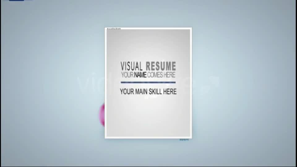 Visual Resume Alpha Animated Curriculum - Download Videohive 123255