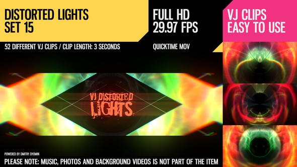 VJ Distorted Lights (Set 15) - Download Videohive 19458881