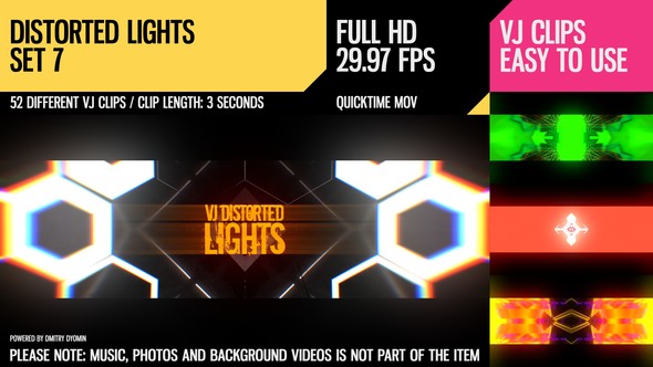VJ Distorted Lights (Set 7) - Download Videohive 19270921