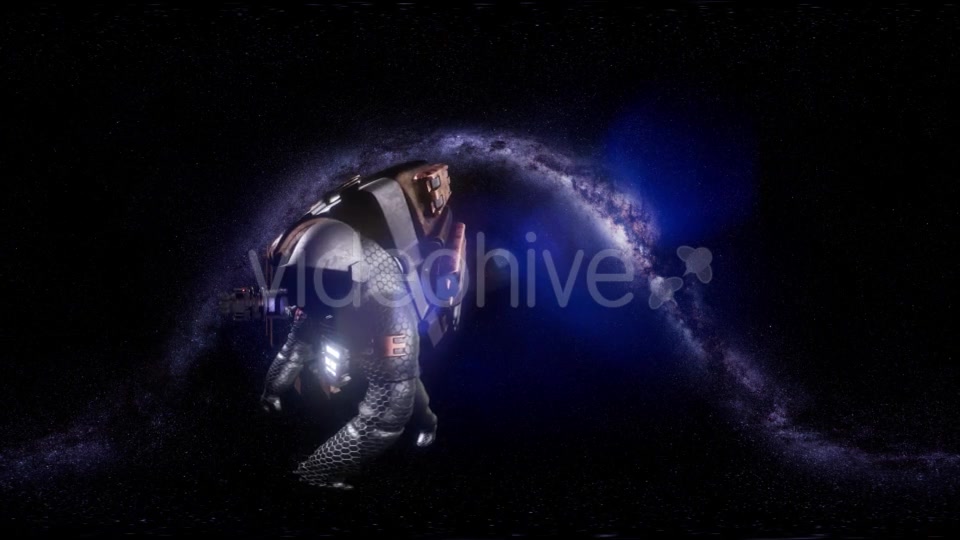 VR 360 Astronaut and Futuristic Spaceship Flying in Space with Mily Way - Download Videohive 21535502