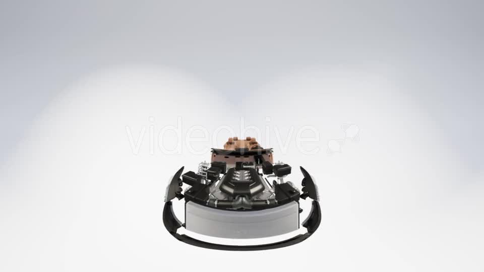 VR 360 Camera Moving Above Detailed Car Engine and Other Parts or the Car - Download Videohive 21389776