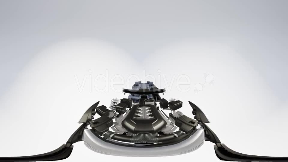 VR 360 Camera Moving Above Detailed Car Engine and Other Parts or the Car - Download Videohive 21535364