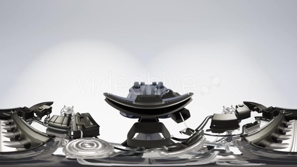 VR 360 Camera Moving Above Detailed Car Engine and Other Parts or the Car - Download Videohive 21535364