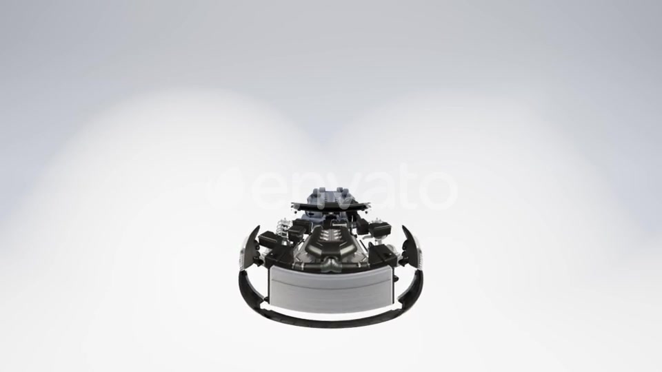 VR 360 Camera Moving Above Detailed Car Engine and Other Parts or the Car - Download Videohive 21987490