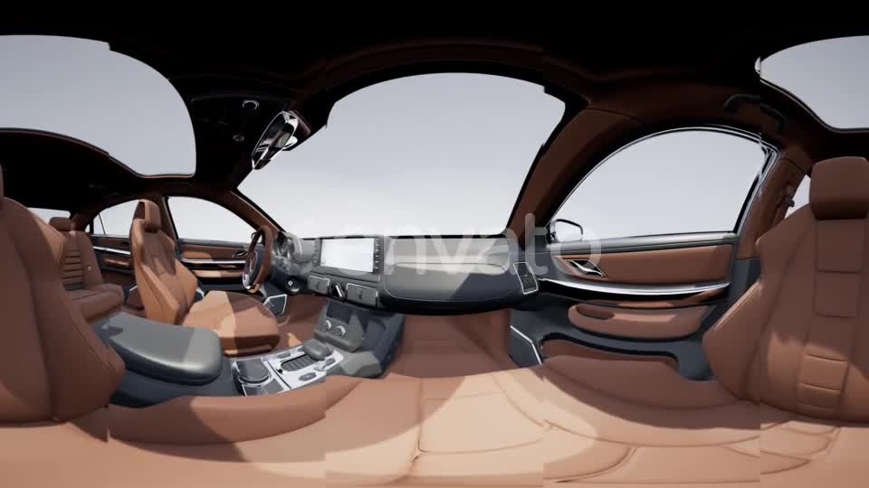 Vr 360 Camera Moving Inside Detailed Car Interior Download