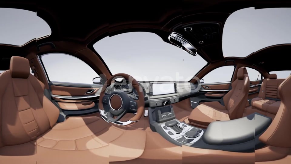 VR 360 Camera Moving Inside Detailed Car Interior - Download Videohive 21987251