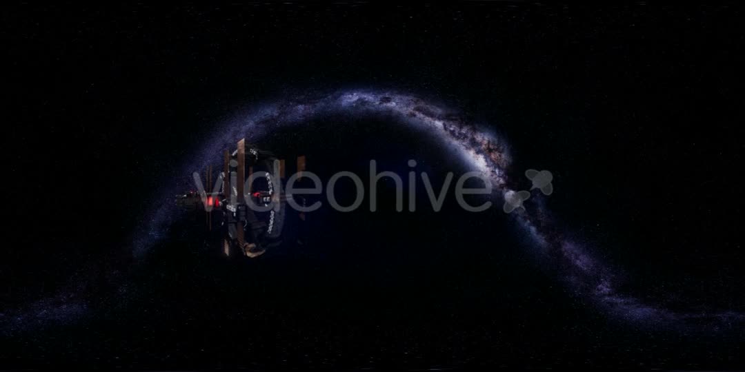 VR 360 Futuristic Spaceship Flying in Space with Mily Way - Download Videohive 21389511