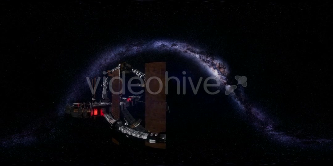 VR 360 Futuristic Spaceship Flying in Space with Mily Way - Download Videohive 21389511
