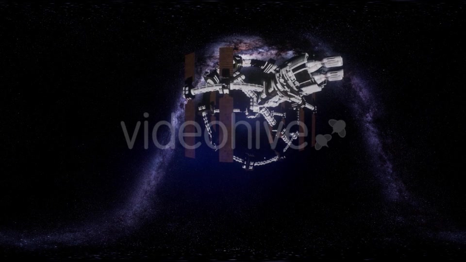 VR 360 Futuristic Spaceship Flying in Space with Mily Way - Download Videohive 21533336