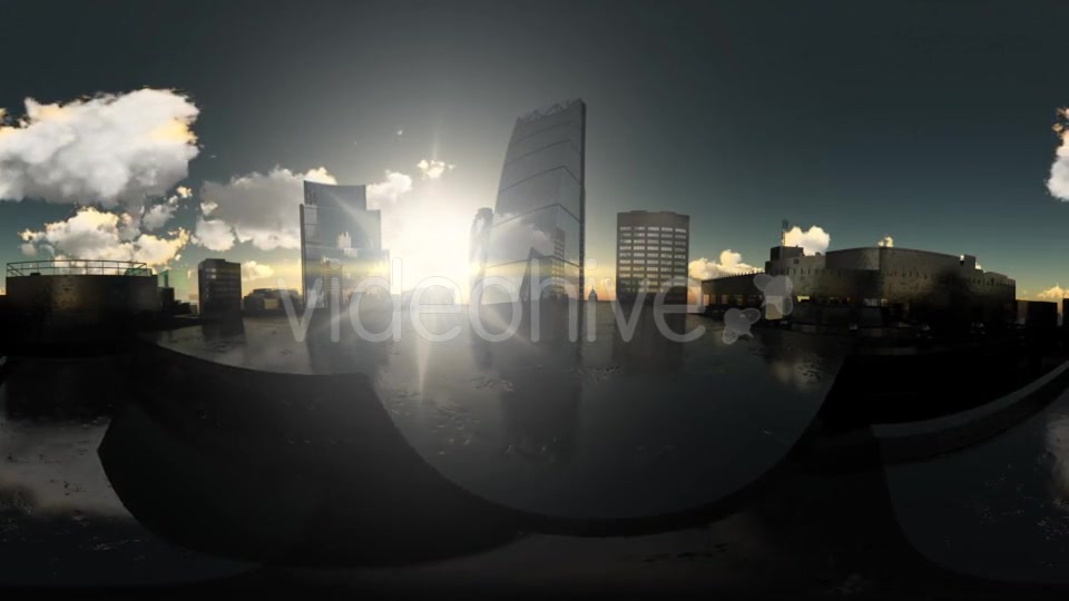 VR 360. Sunshine and Clouds Above London City in Virtual Reality - Download Videohive 19990326