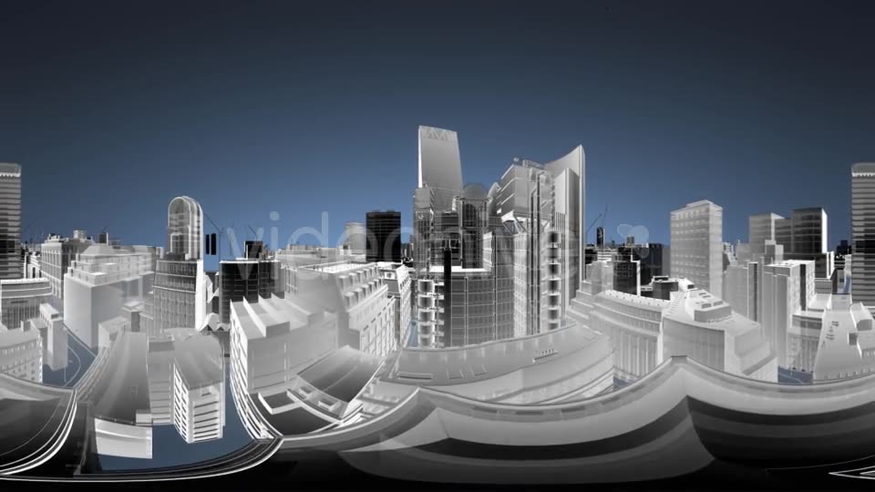 VR 360 Wireframe City Buildings - Download Videohive 19990456