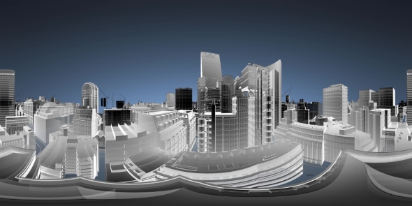 VR 360 Wireframe City Buildings - Download Videohive 19990456