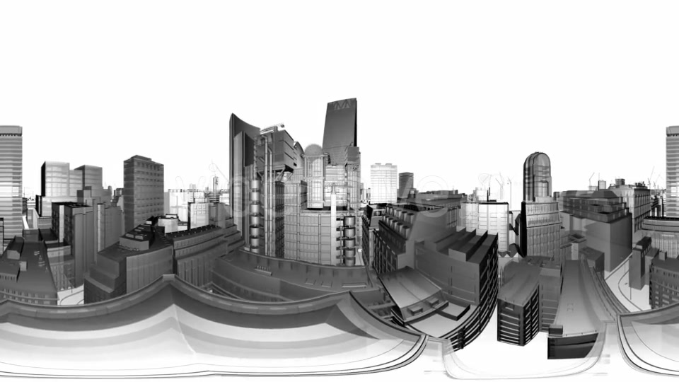 VR 360 Wireframe City Buildings - Download Videohive 19990458