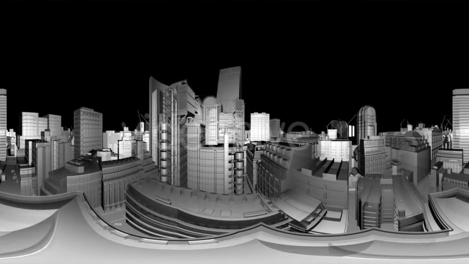 VR 360 Wireframe City Buildings - Download Videohive 21533542