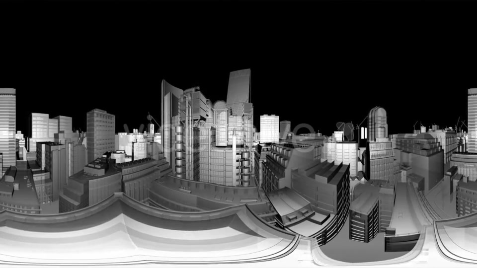 VR 360 Wireframe City Buildings - Download Videohive 21533542