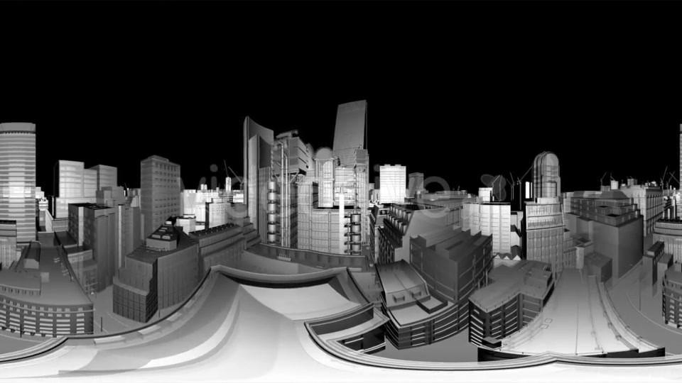 VR 360 Wireframe City Buildings - Download Videohive 21533542